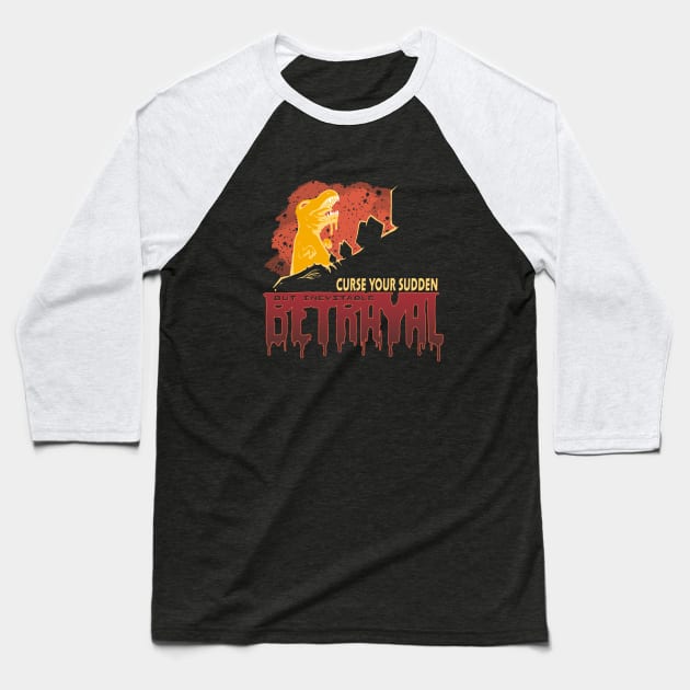 Betrayal Baseball T-Shirt by ckdstudios